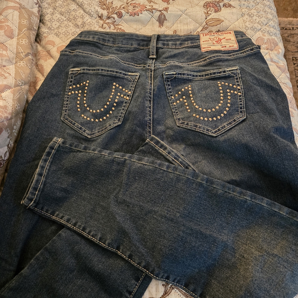 True Religion Jennie Stud Women's Blue Jeans‎